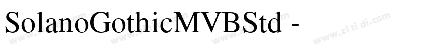 SolanoGothicMVBStd 字体转换